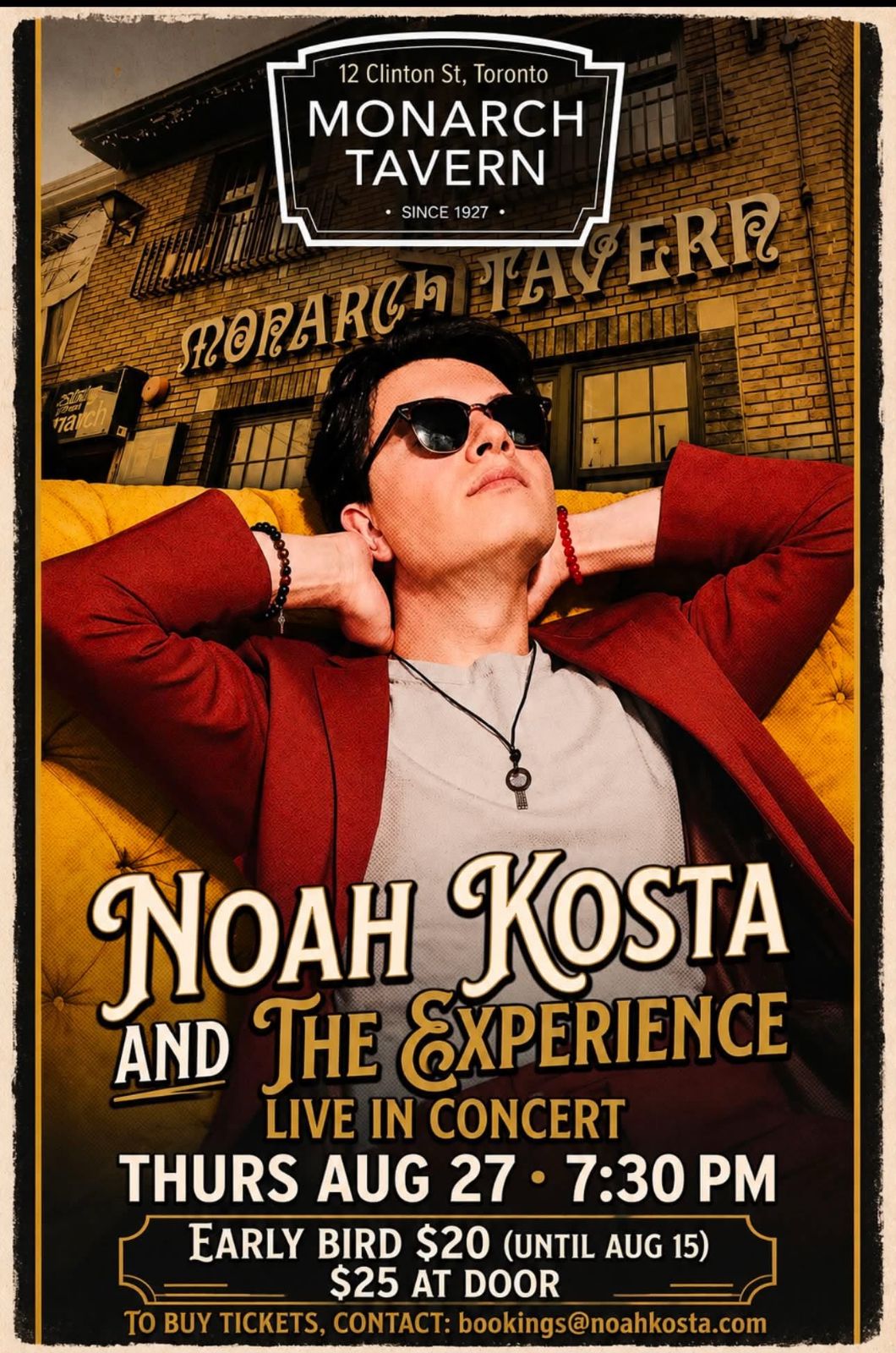 Noah Kosta and The Experience at the Monarch Tavern